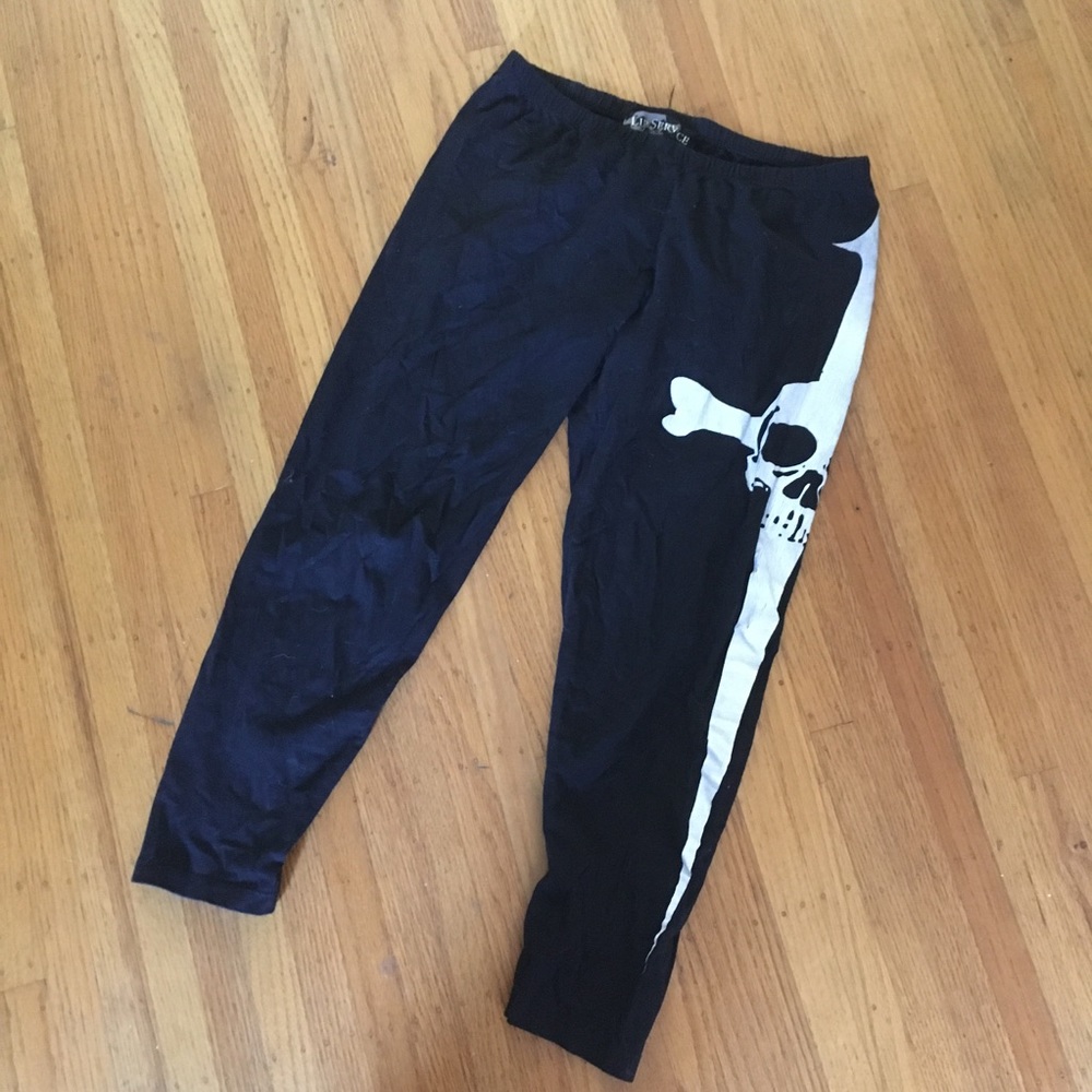 Lip service mid rise dagger/logo legging S/M 23” read!